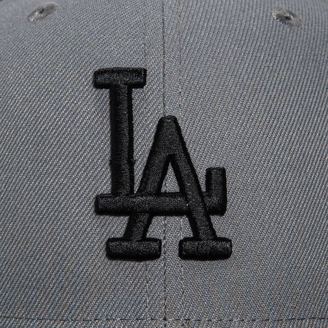 New Era 59Fifty Los Angeles Dodgers 2024 World Series Patch Hat - Storm Grey, Black