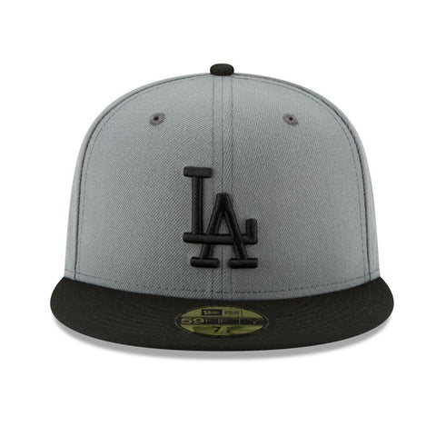 New Era 59Fifty Los Angeles Dodgers 2024 World Series Patch Hat - Storm Grey, Black