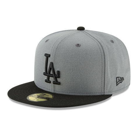 New Era 59Fifty Los Angeles Dodgers 2024 World Series Patch Hat - Storm Grey, Black