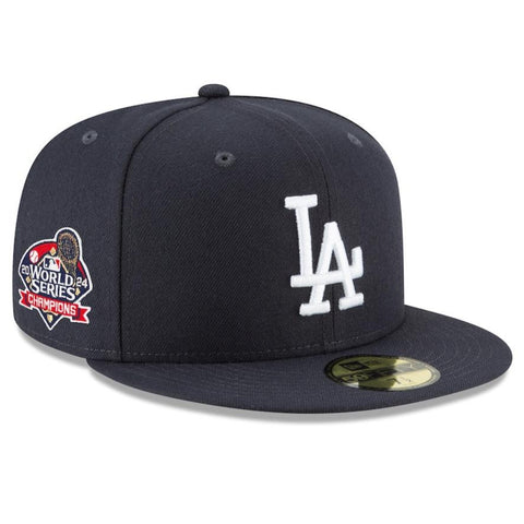 New Era 59Fifty Los Angeles Dodgers 2024 World Series Champions Patch Hat - Navy