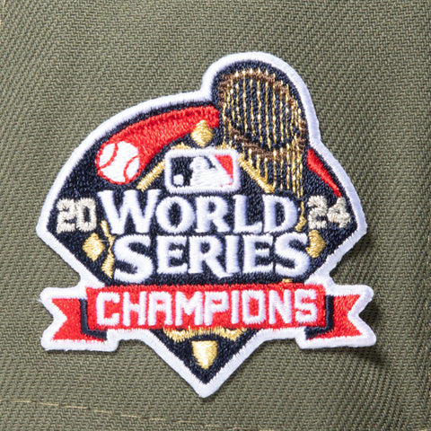 New Era 59Fifty Los Angeles Dodgers 2024 World Series Champions Patch Hat - Olive