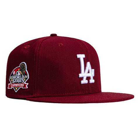 New Era 59Fifty Los Angeles Dodgers 2024 World Series Champions Patch Hat - Cardinal