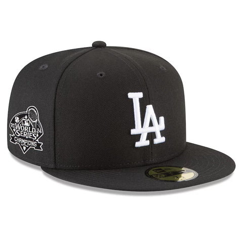 New Era 59Fifty Los Angeles Dodgers 2024 World Series Patch Hat - Black, White