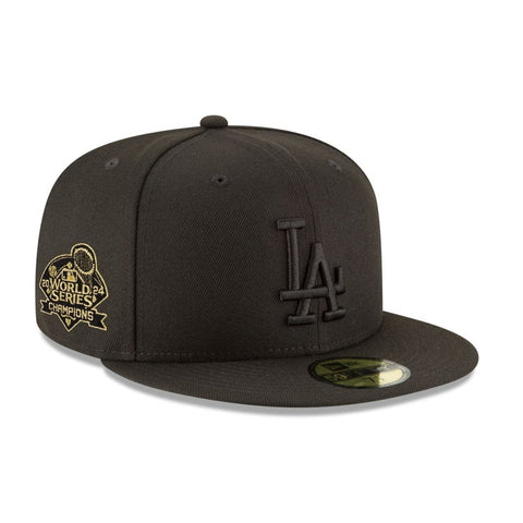 New Era 59Fifty Los Angeles Dodgers 2024 World Series Patch Hat - Black, Black