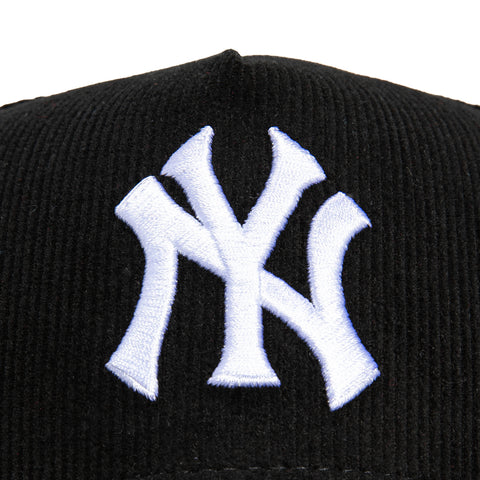 New Era 9Forty A-Frame Cord Crown New York Yankees 1949 World Series Patch Snapback Hat - Black, Brown