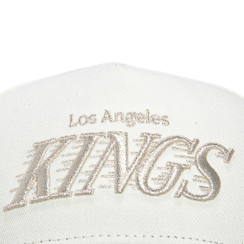 New Era 9Forty A-Frame Los Angeles Kings 2014 Stanley Cup Champions Patch Snapback Word Hat - White, Black