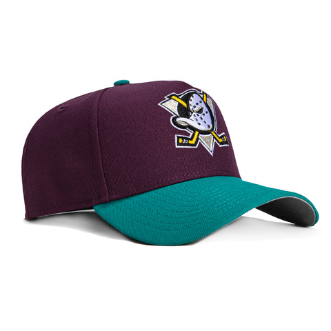 New Era 9Forty A-Frame Anaheim Ducks Snapback Hat - Maroon, Teal