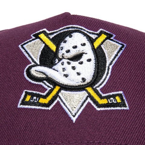 New Era 9Forty A-Frame Anaheim Ducks Snapback Hat - Maroon, Teal