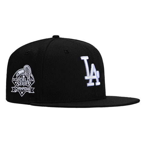 New Era 9Fifty A-Frame Los Angeles Dodgers 2024 World Series Champions Patch Snapback Hat - Black, White