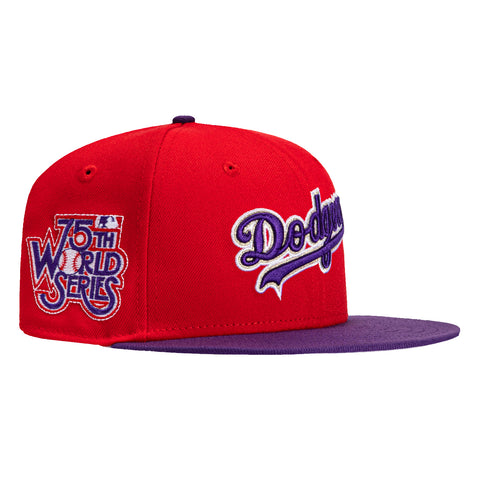 New Era 59Fifty Los Angeles Dodgers 1978 World Series Patch Word Hat - Red, Purple