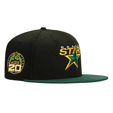 New Era 59Fifty Dallas Stars 20th Anniversary Patch Hat - Black, Green