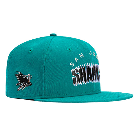 New Era 59Fifty San Jose Sharks Logo Patch Word Hat - Teal