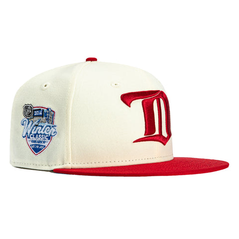 New Era 59Fifty Detroit Red Wings 2014 Winter Classic Patch D Hat - White, Red