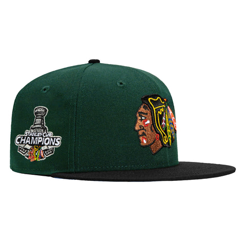 New Era 59Fifty Chicago Blackhawks 2010 Stanley Cup Patch Hat - Green, Black