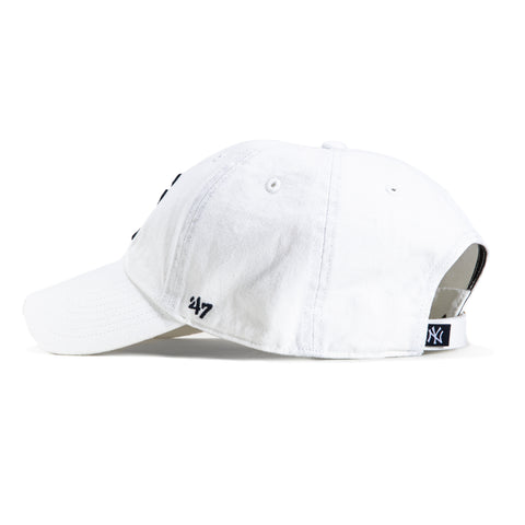 47 Brand New York Yankees Cleanup Adjustable Hat - White, Navy