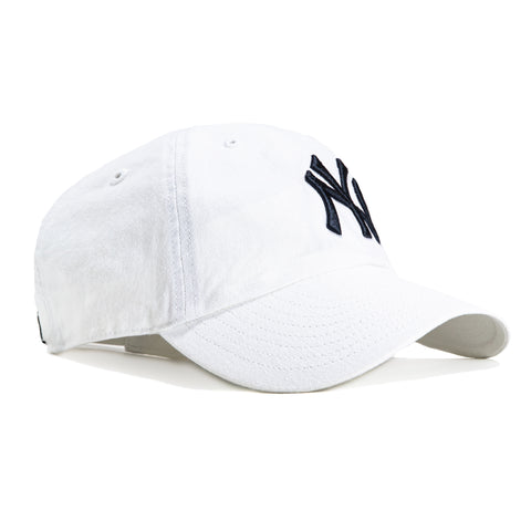 47 Brand New York Yankees Cleanup Adjustable Hat - White, Navy