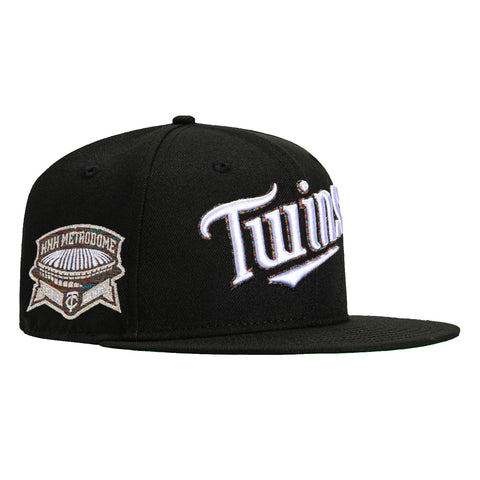 New Era 59Fifty Fireworks Pack Minnesota Twins Metrodome Patch Word Hat - Black