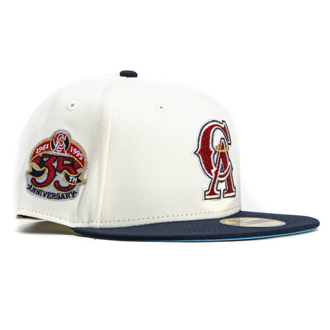 New Era 59Fifty Los Angeles Angels 35th Anniversary Patch Hat - White, Navy