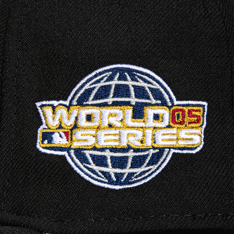 New Era 59Fifty Chicago White Sox 2005 World Series Patch Game Hat - Black