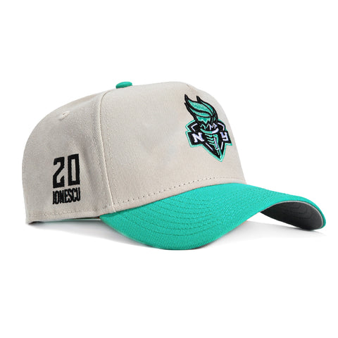 New Era 9Forty A-Frame New York Liberty Sabrina Ionescu 20 Patch Snapback Hat - Stone, Mint