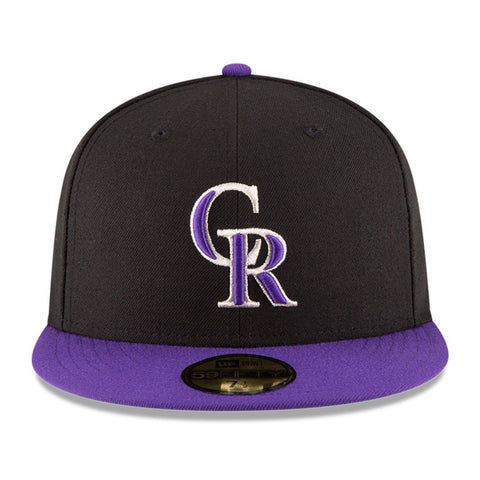 New Era 59FIFTY Authentic Collection Colorado Rockies On-Field Alternate Hat - Black, Purple