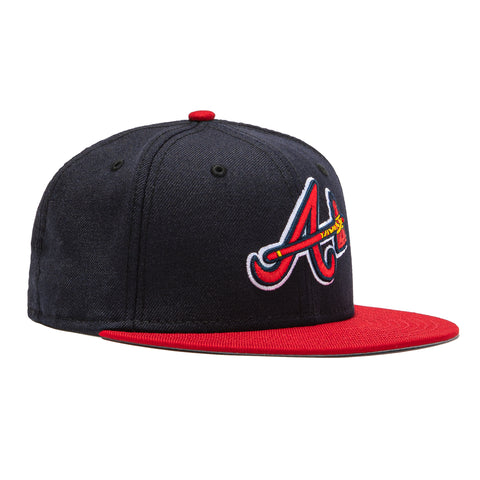 New Era Atlanta Braves 59FIFTY Authentic Collection Hat - NAVY/RED - Size: 7 1/8