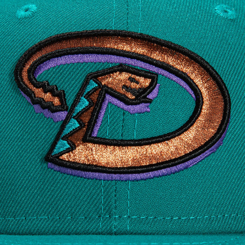 New Era 59Fifty Arizona Diamondbacks Inaugural Patch Pink UV D Hat - Teal