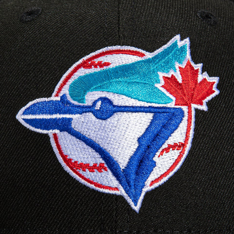 New Era 59Fifty Black Dome Toronto Blue Jays 10th Anniversary Patch Hat - Black