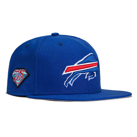 New Era 59FIFTY Buffalo Bills 75th Anniversary Patch Hat - Royal Royal / 7 1/2