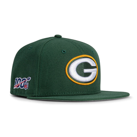 New Era 59FIFTY Green Bay Packers 100th Anniversary Patch Hat - Green Green / 7 1/4
