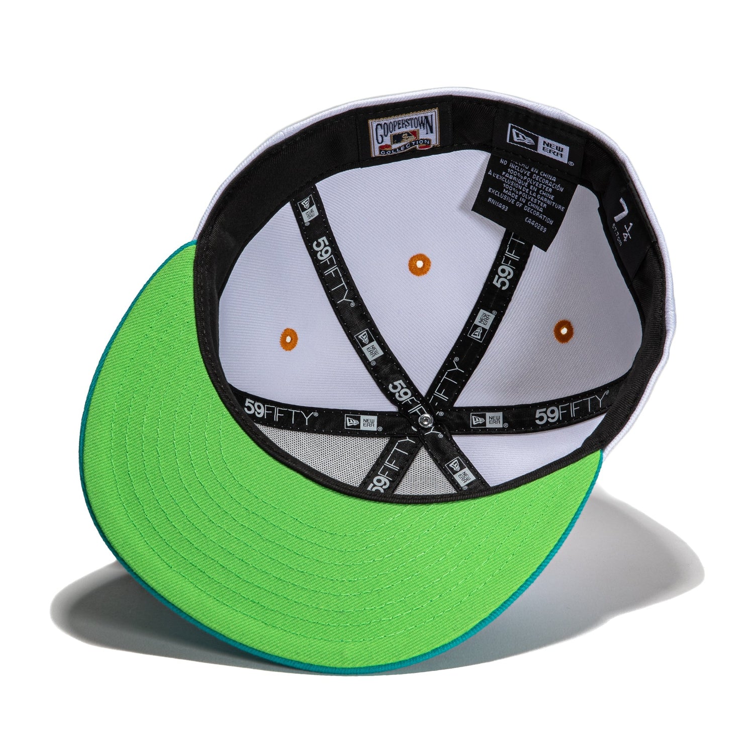 New Era 59Fifty Teal Lime New York Mets Final Season Patch Hat