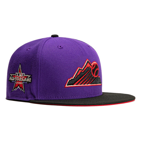 New Era 59FIFTY T-Dot Colorado Rockies 2021 All Star Game Patch BP Hat - Purple, Black, Red Purple/Black/Red / 7 1/8