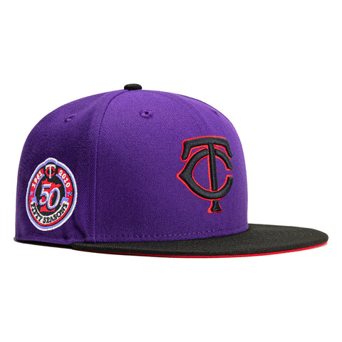 New Era Houston Astros T-Dot 20th Anniversary Patch Hat Club Exclusive 59FIFTY Fitted Hat Purple/Black