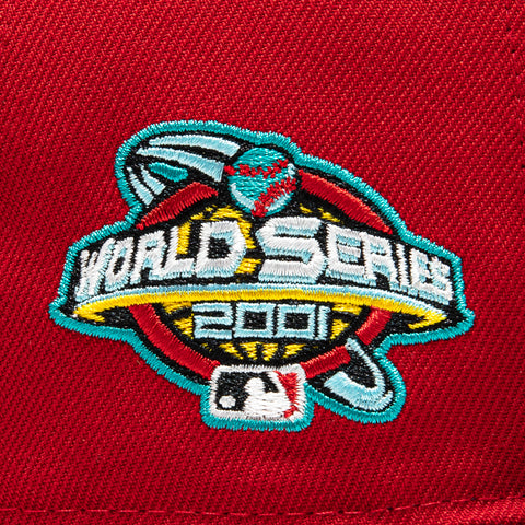 New Era 59FIFTY Arizona Diamondbacks 2001 World Series Patch Jersey Hat - Graphite, Burnt Orange, Teal Graphite/Burnt Orange/Teal / 7