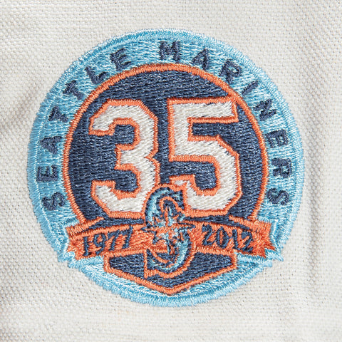 New Era 59FIFTY Monaco Seattle Mariners 35th Anniversary Patch Alternate Hat - Stone, Light Navy Stone/Light Navy / 8