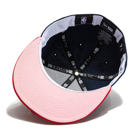 New Era 59Fifty Brooklyn Nets Pink UV Hat - Navy, Red – Hat Club