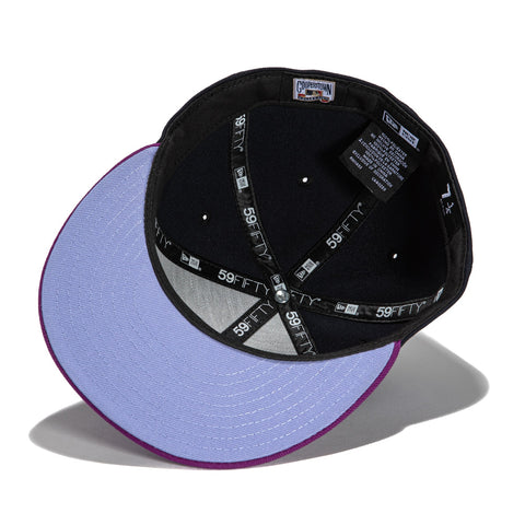 Texas Rangers New Era 40th Anniversary Lavender Undervisor 59FIFTY Fitted  Hat - Navy