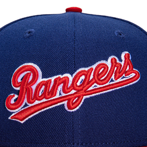 New Era 59Fifty Texas Rangers 50th Anniversary Patch Jersey Hat- Royal