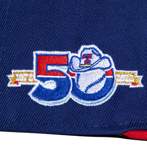New Era 59Fifty Texas Rangers 50th Anniversary Patch Hat - Royal, Red – Hat  Club