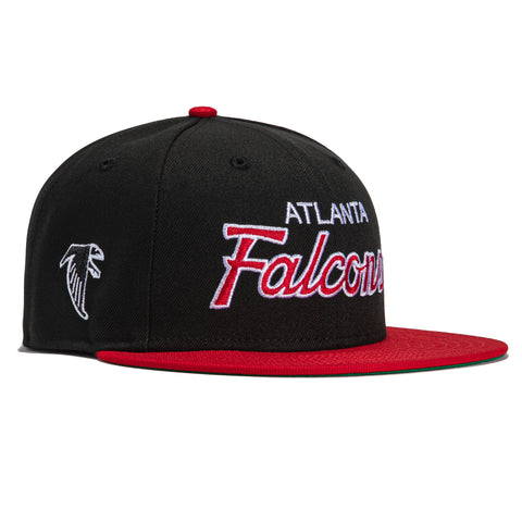 New Era 59Fifty Vegas Dome Atlanta Falcons Retro Script Hat- Tan, Red – Hat  Club