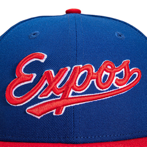 New Era 59FIFTY Montreal Expos 25th Anniversary Patch Jersey Hat- Royal, Red Royal/Red / 7 3/4