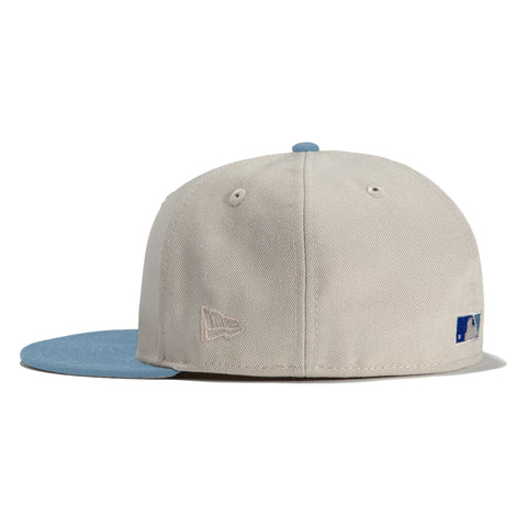 New Era 59FIFTY Stone Dome Toronto Blue Jays 10th Anniversary Patch Hat- Stone, Light Blue Stone/Light Blue / 7 7/8