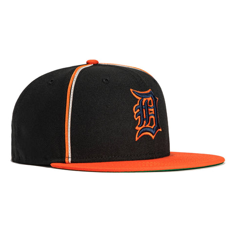 New Era 59FIFTY Black Soutache Detroit Tigers Hat - Black, Orange Black / 7 3/8