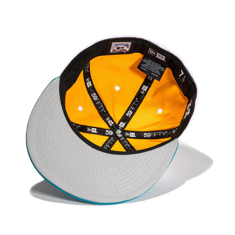 New Era 59FIFTY Big Stripes Baltimore Orioles 25th Anniversary Patch Hat - White, Teal White/Teal / 7 3/4