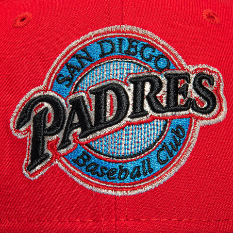 New Era 59FIFTY Building Block San Diego Padres 25th Anniversary Patch Logo Hat - Red, Neon Blue Red/Neon Blue / 7 1/4