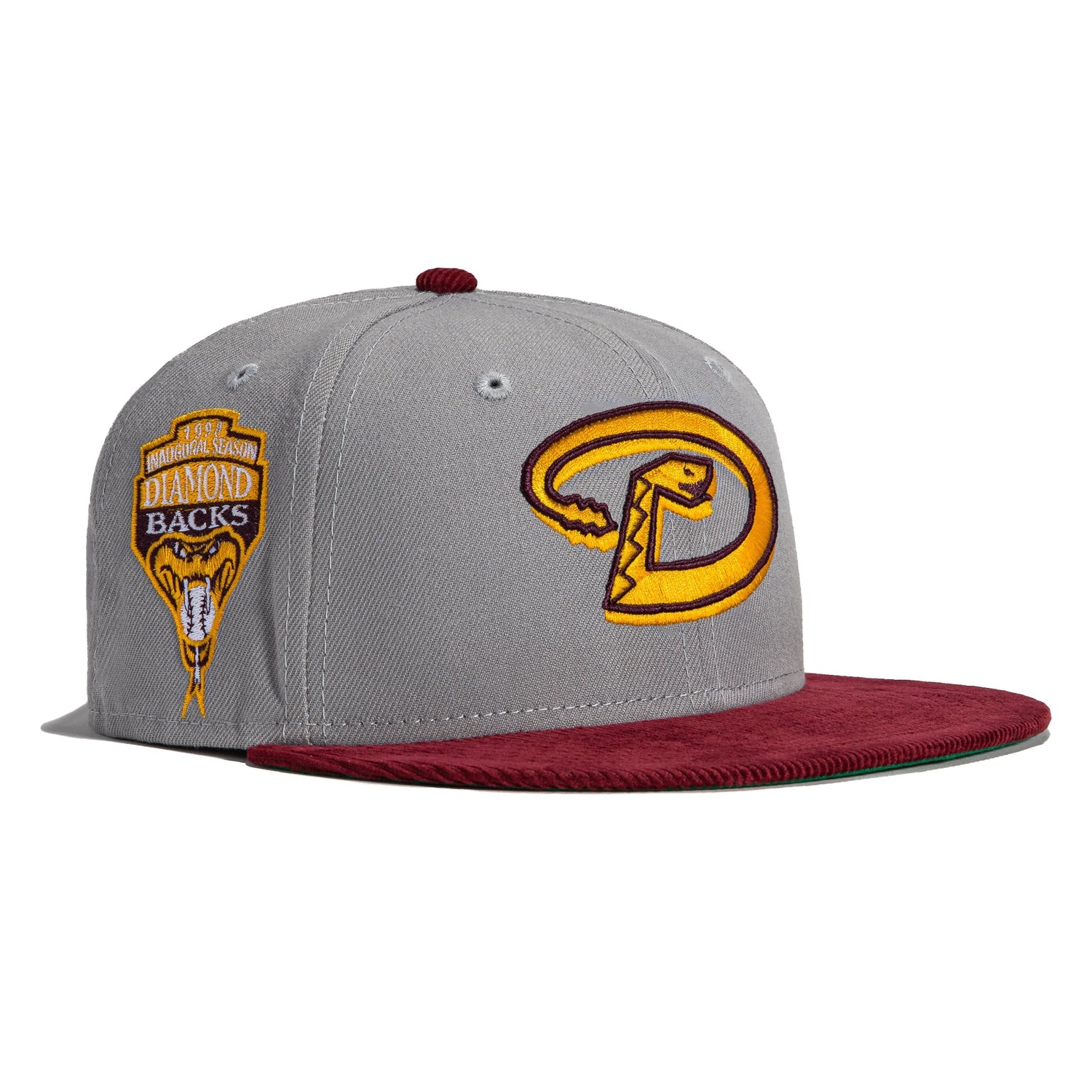 New Era 59Fifty Cord Visor Arizona Diamondbacks Inaugural Patch Hat ...