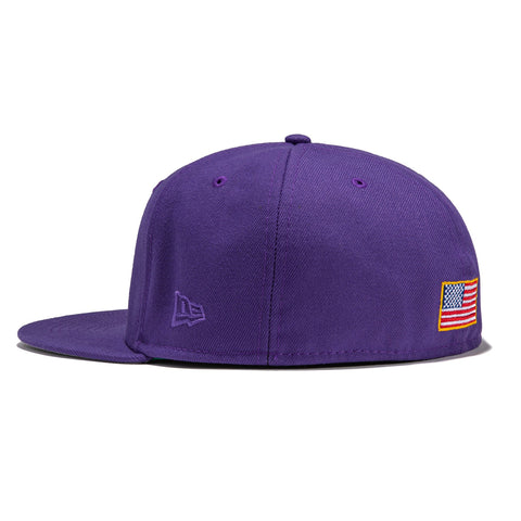 New Era 59FIFTY Boxing Legends Atlanta Braves 2017 Inaugural Season Patch Hat - Purple Purple / 7 3/8