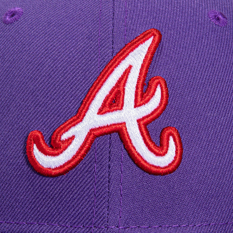 New Era 59FIFTY Boxing Legends Atlanta Braves 2017 Inaugural Season Patch Hat - Purple Purple / 7 3/8