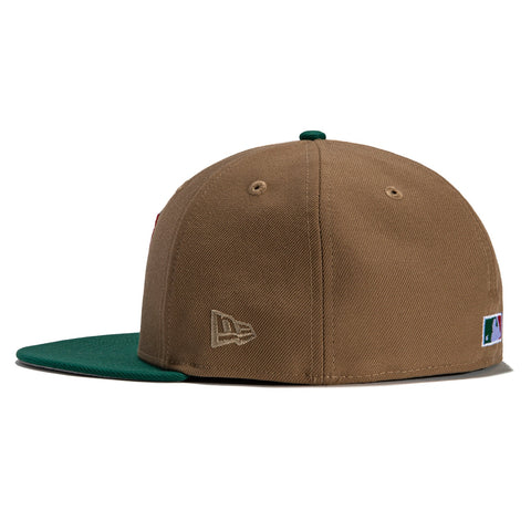 New Era 59FIFTY Milwaukee Brewers City Connect Patch Brew Crew Hat - Green, Red, Metallic Silver Green/Brown / 7 1/4