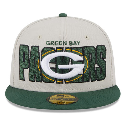 New Era 59FIFTY 2023 Draft Green Bay Packers Hat - Stone, Green Stone/Green / 7 3/4